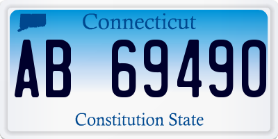 CT license plate AB69490