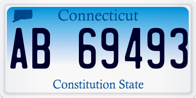 CT license plate AB69493