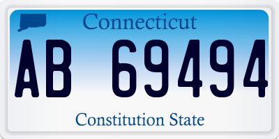 CT license plate AB69494