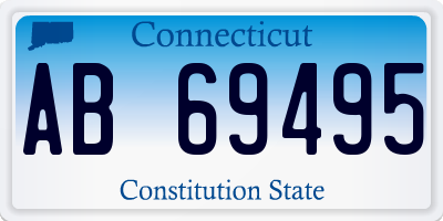 CT license plate AB69495