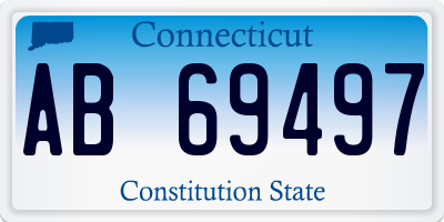 CT license plate AB69497
