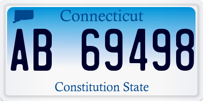CT license plate AB69498