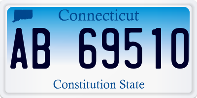 CT license plate AB69510