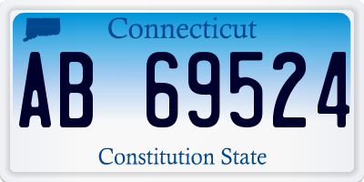 CT license plate AB69524