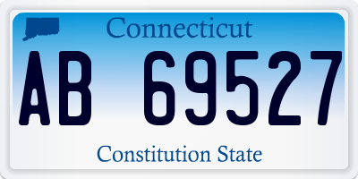 CT license plate AB69527