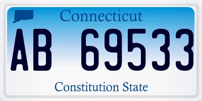 CT license plate AB69533