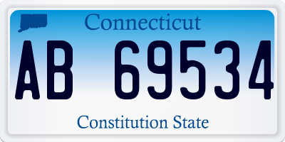 CT license plate AB69534
