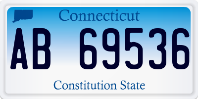 CT license plate AB69536