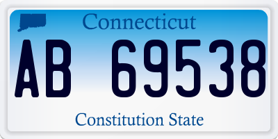 CT license plate AB69538
