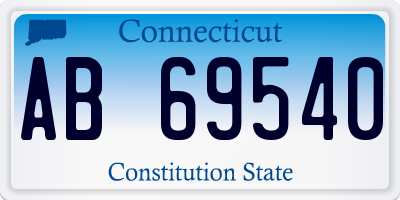 CT license plate AB69540