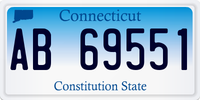 CT license plate AB69551
