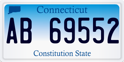 CT license plate AB69552