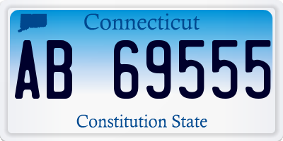 CT license plate AB69555