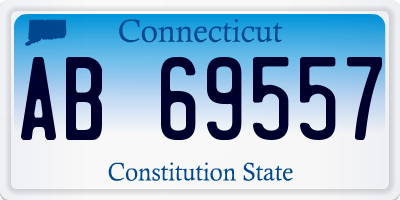 CT license plate AB69557