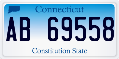 CT license plate AB69558
