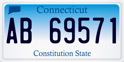 CT license plate AB69571