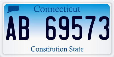 CT license plate AB69573