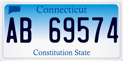 CT license plate AB69574