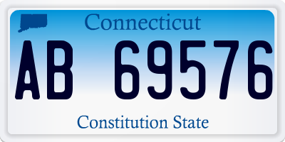 CT license plate AB69576