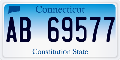 CT license plate AB69577