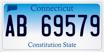 CT license plate AB69579