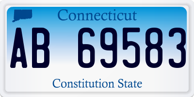 CT license plate AB69583