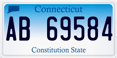 CT license plate AB69584