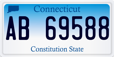 CT license plate AB69588