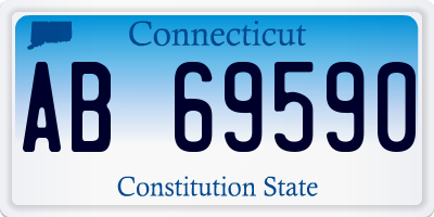 CT license plate AB69590