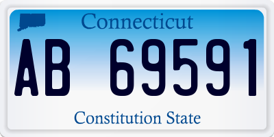 CT license plate AB69591