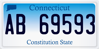 CT license plate AB69593