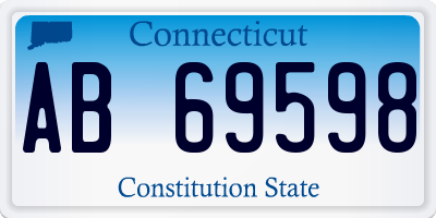 CT license plate AB69598