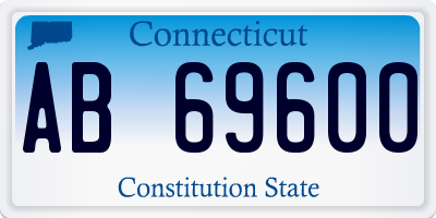CT license plate AB69600
