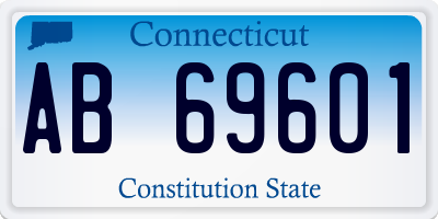 CT license plate AB69601
