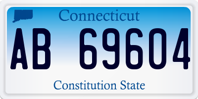 CT license plate AB69604