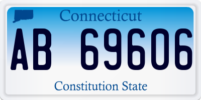 CT license plate AB69606