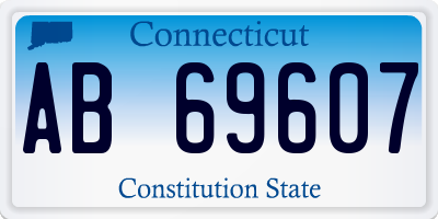 CT license plate AB69607