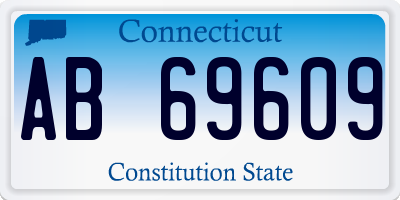 CT license plate AB69609