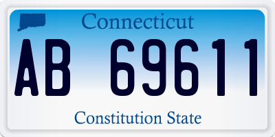CT license plate AB69611