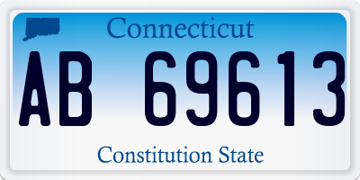 CT license plate AB69613
