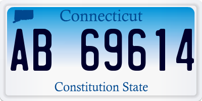 CT license plate AB69614