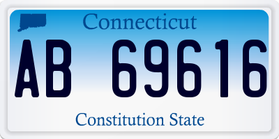 CT license plate AB69616