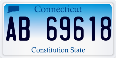 CT license plate AB69618