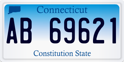 CT license plate AB69621