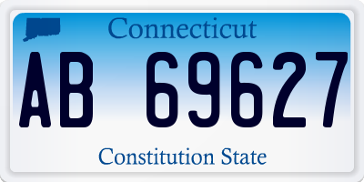 CT license plate AB69627