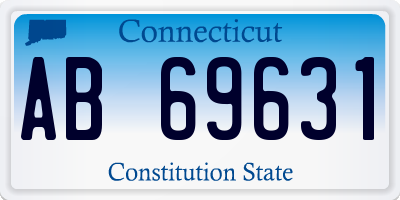 CT license plate AB69631