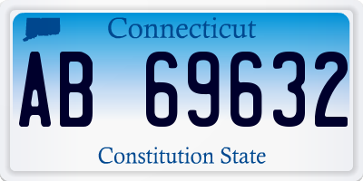 CT license plate AB69632