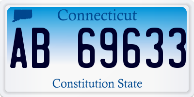 CT license plate AB69633