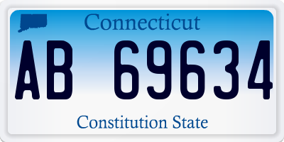 CT license plate AB69634