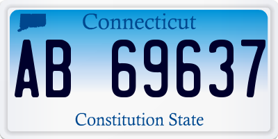CT license plate AB69637